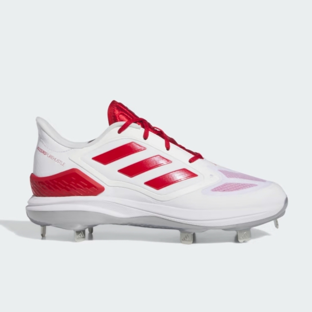Adidas Women's Adizero PureHustle 3 Elite Softball Red and White Cleats, 5-1/2